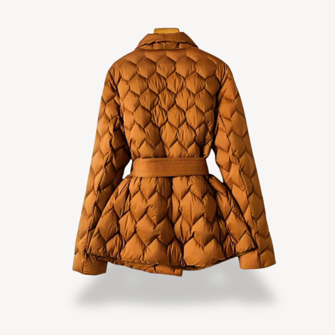 R&B | Damen Stepp-Pufferjacke mit Gürtel