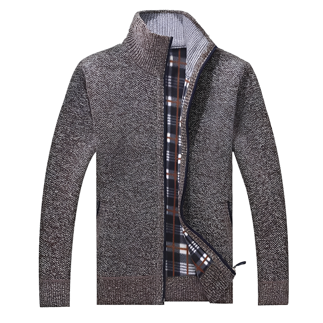 R&B | Stylischer Cardigan mit weichem Fleece-Futter für Männer