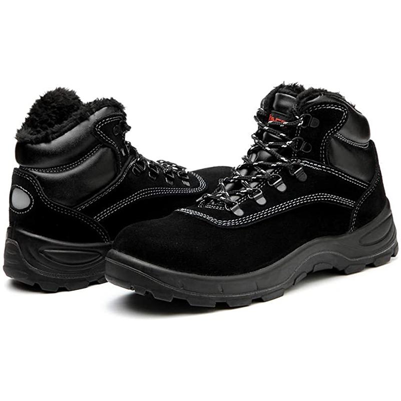 Wasserdicht Arbeitsschuhe Stahlkappe Schutzschuhe Warm Gefüttert Sicherheitsstiefel R&B