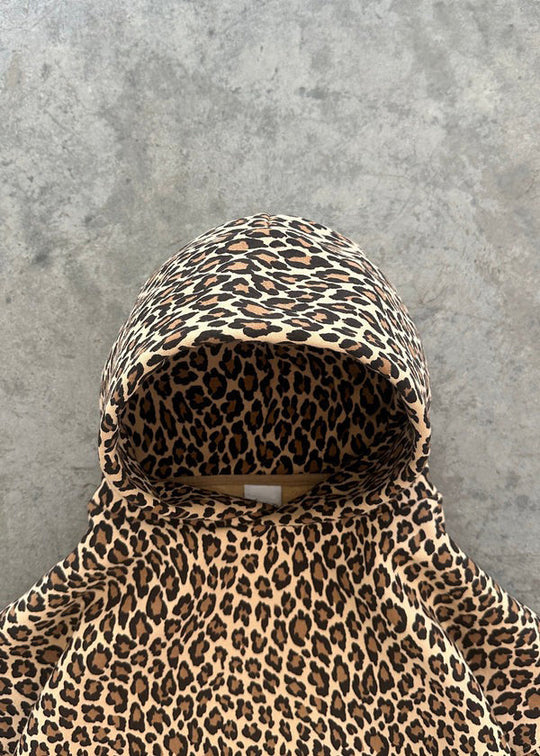 R&B | Leopardenmuster Hoodie und Jogginghose Set für Damen