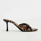 R&B | High-Heeled Slippers mit Leopardenmuster