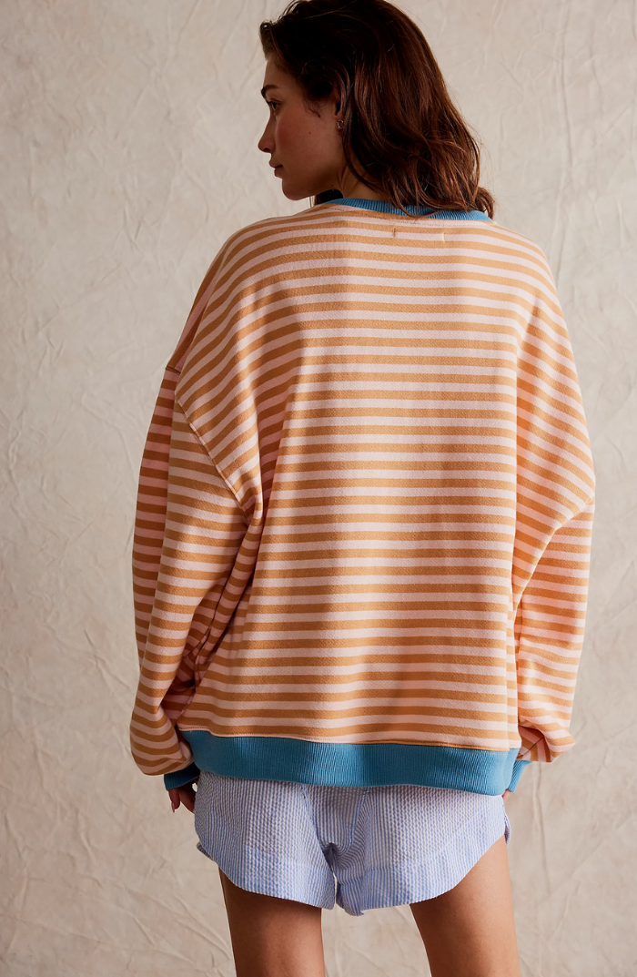 R&B | Oversized Gestreiftes Damen Sweatshirt