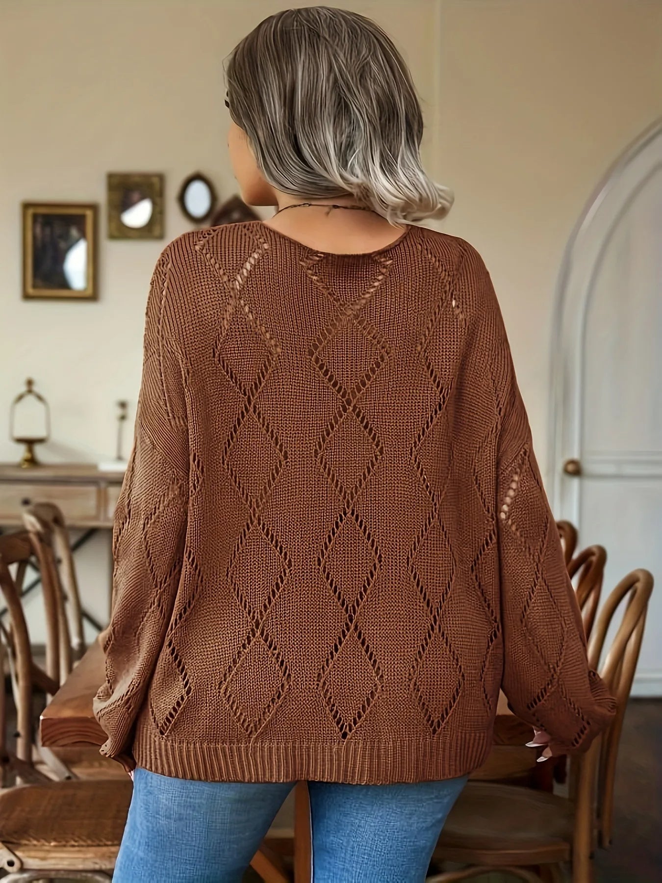 R&B | Damen Übergroßer Strickpullover In Übergröße