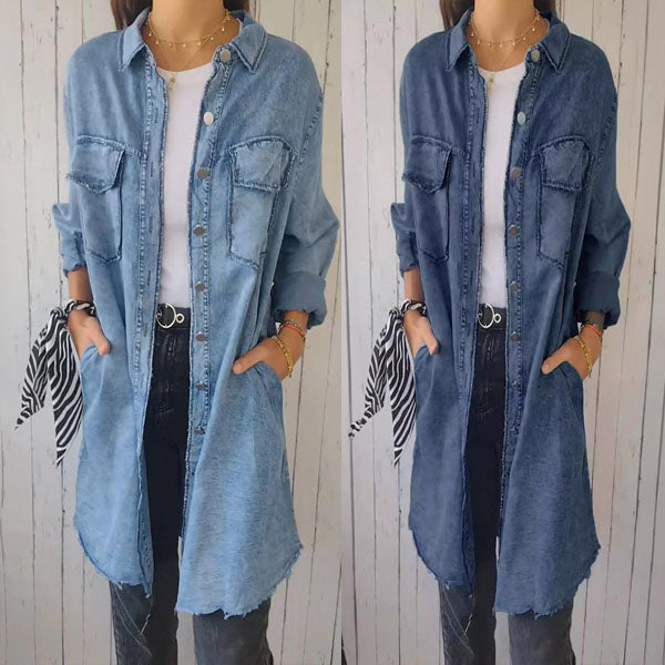 R&B | Bequeme Damenjacke im Faux-Denim-Stil