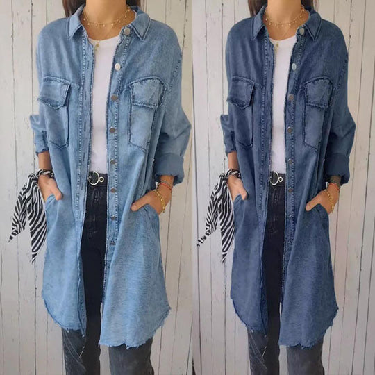 R&B | Bequeme Damenjacke im Faux-Denim-Stil