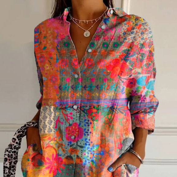 R&B | Elegante Blumenmuster Bluse