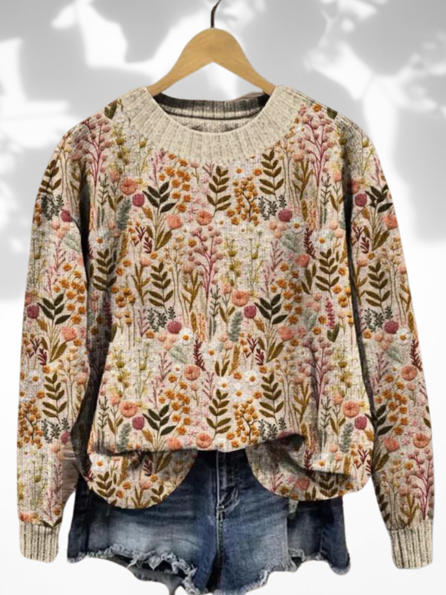 R&B | Pullover mit floralem Muster
