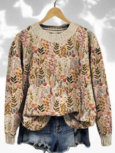 R&B | Pullover mit floralem Muster