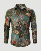 Herren Langarmhemd mit Paisleymuster |