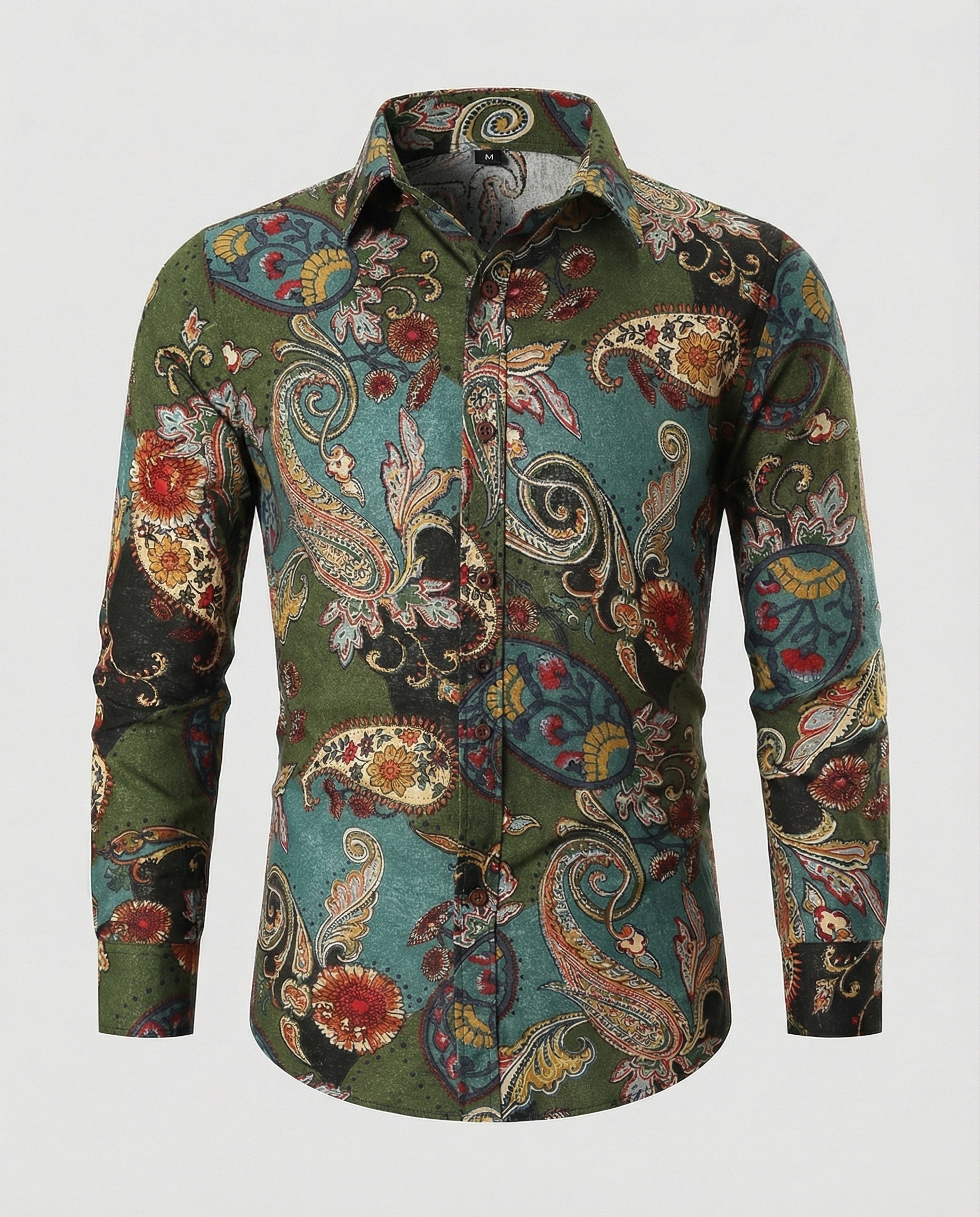 Herren Langarmhemd mit Paisleymuster |