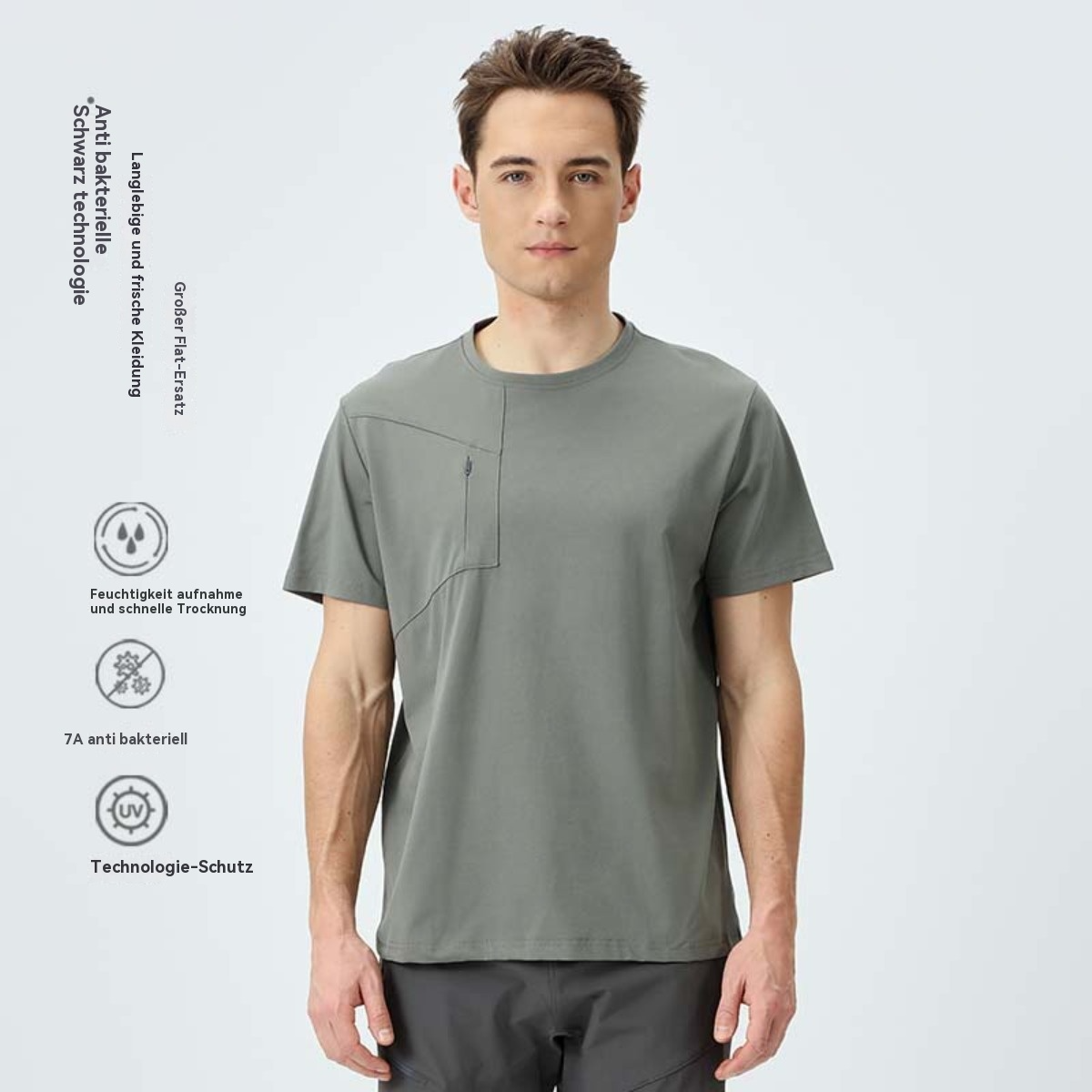 R&B | Herren Sport Frühling und Sommer Sonnenschutz kurze Ärmel