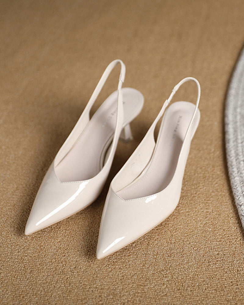 R&B | Einfarbige, Temperamentvolle High Heels mit Spitzer Zehenpartie