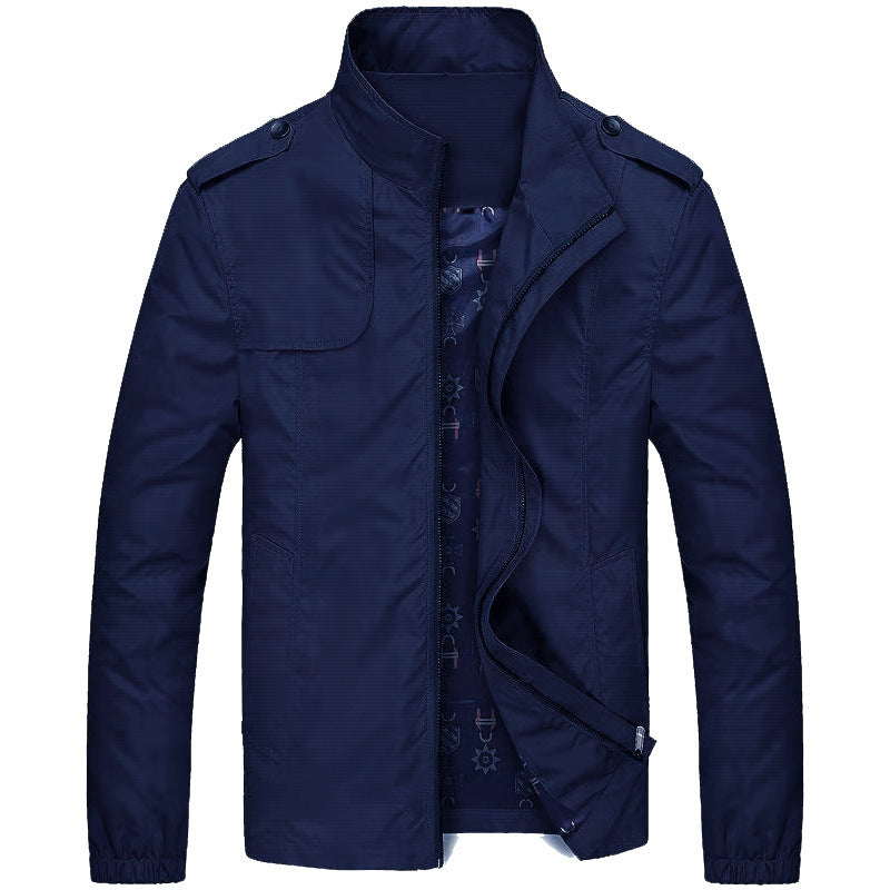 R&B | Freizeitjacke Slim Fit - Winddichte Übergangsjacke mit Stehkragen und Taschen, Modernes Design für Alltag und Outdoor