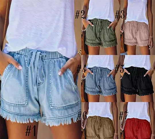 R&B | Denim-Shorts mit hoher Taille