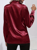 EB | Damen Elegante Satinbluse