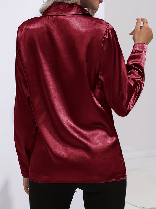 R&B | Damen Elegante Satinbluse