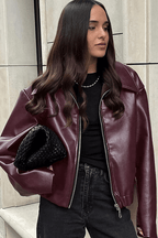 R&B | Kurze Kunstlederjacke