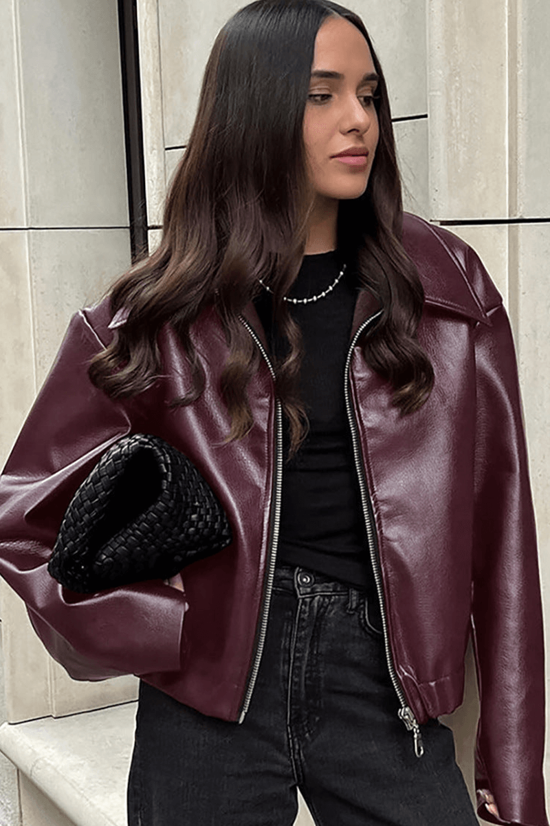 R&B | Kurze Kunstlederjacke