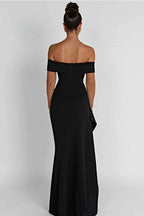 R&B | Sexy Lady Off Shoulder Hoher Schlitz Maxi Kleid