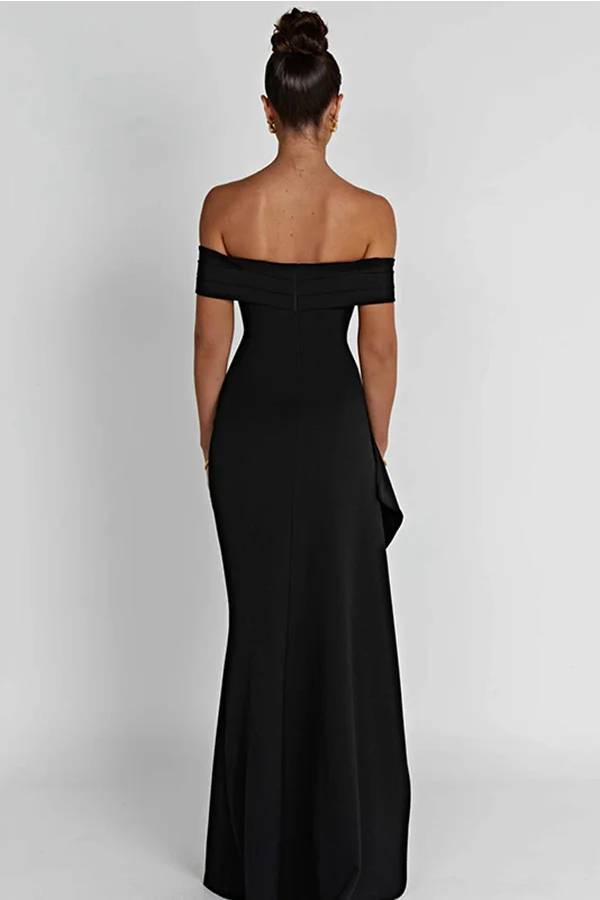 R&B | Sexy Lady Off Shoulder Hoher Schlitz Maxi Kleid