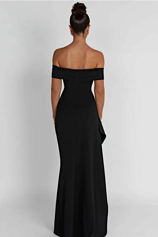 R&B | Sexy Lady Off Shoulder Hoher Schlitz Maxi Kleid