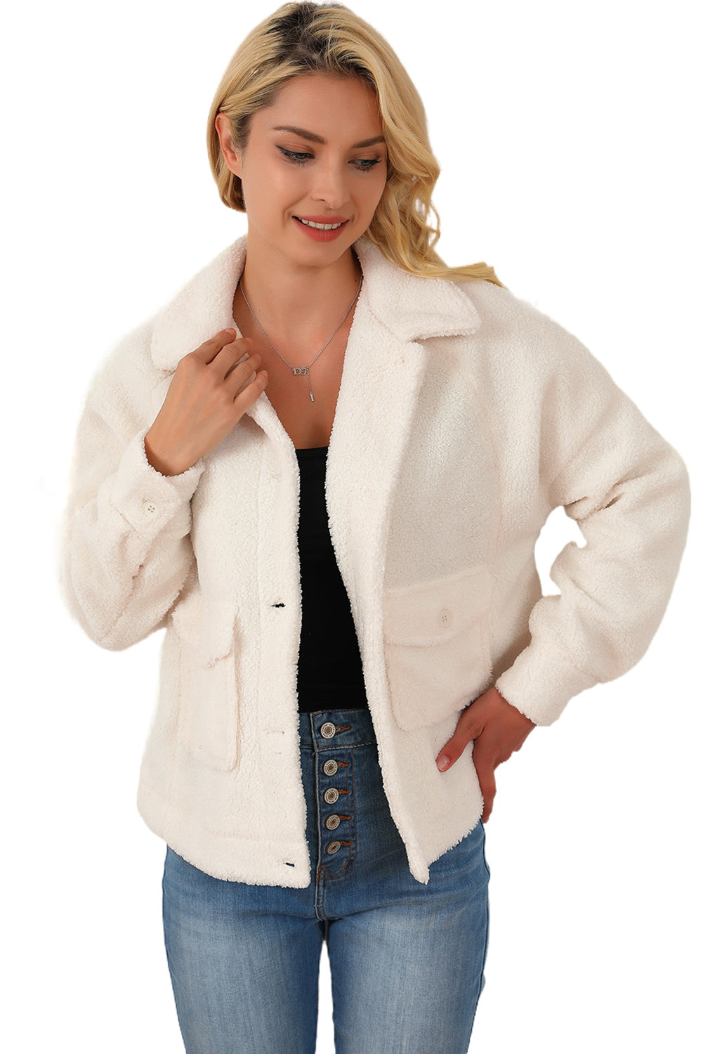 R&B | Weiche Teddyjacke mit Taschen Komfortabel und Trendy Perfekt für Den Alltag