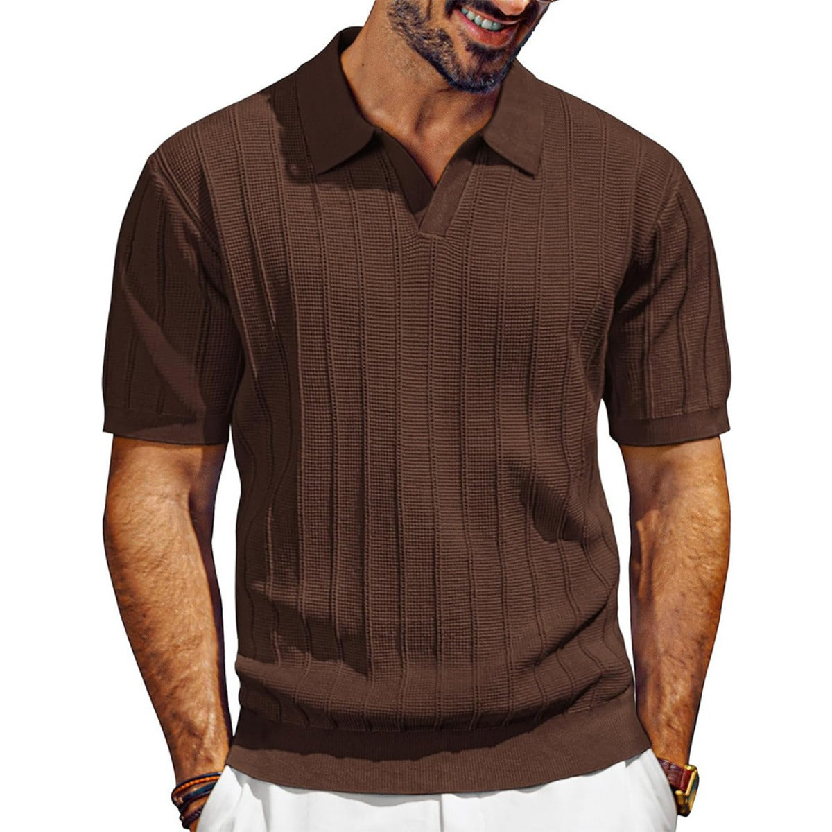 R&B | Mesh-Loch hohler Strickpullover