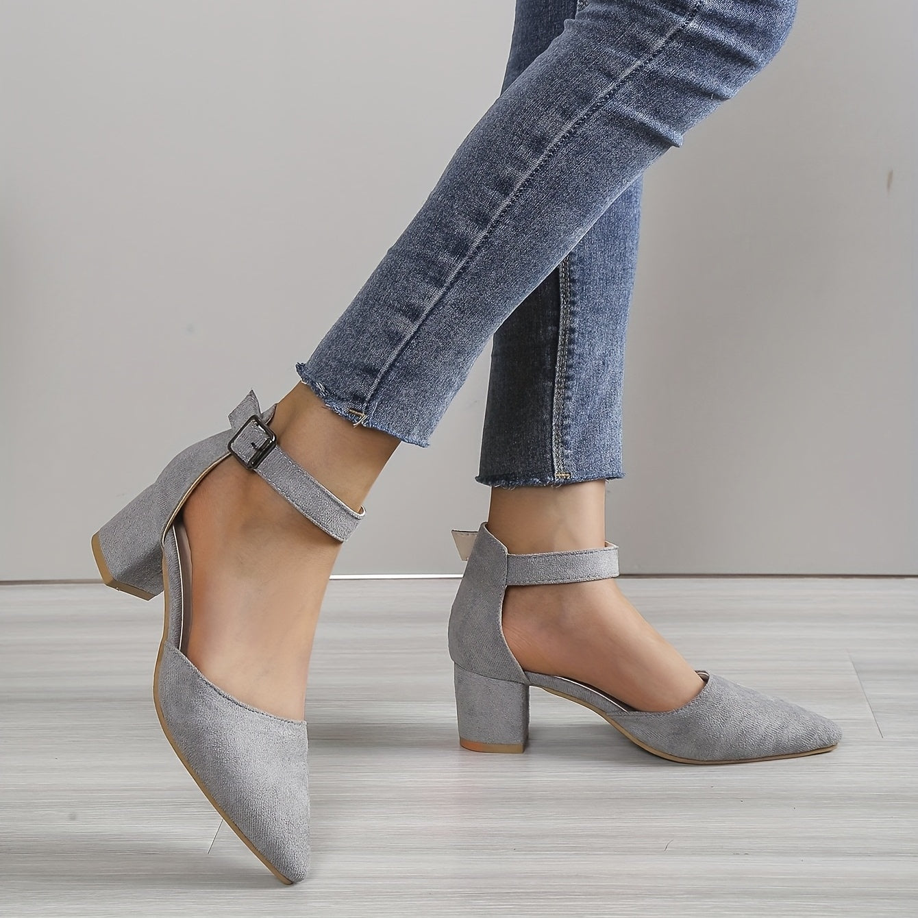 R&B | Damen Sandalen mit Blockabsatz Schnürung, mit Knöchelriemen, Elegant