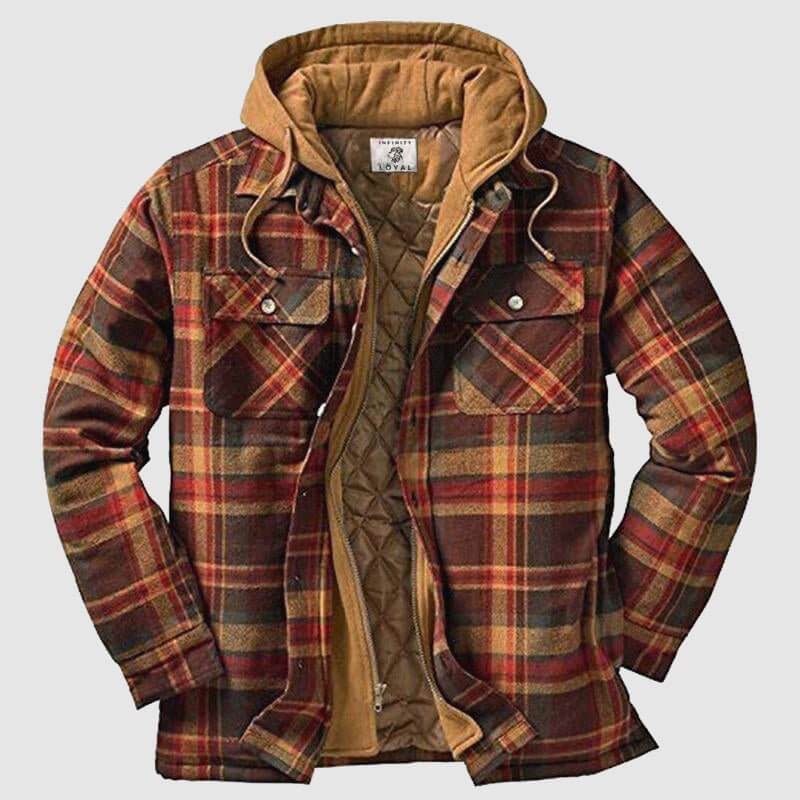 R&B | Herren Freizeit Karo-Jacke - Frühling & Herbst Reguläre Passform