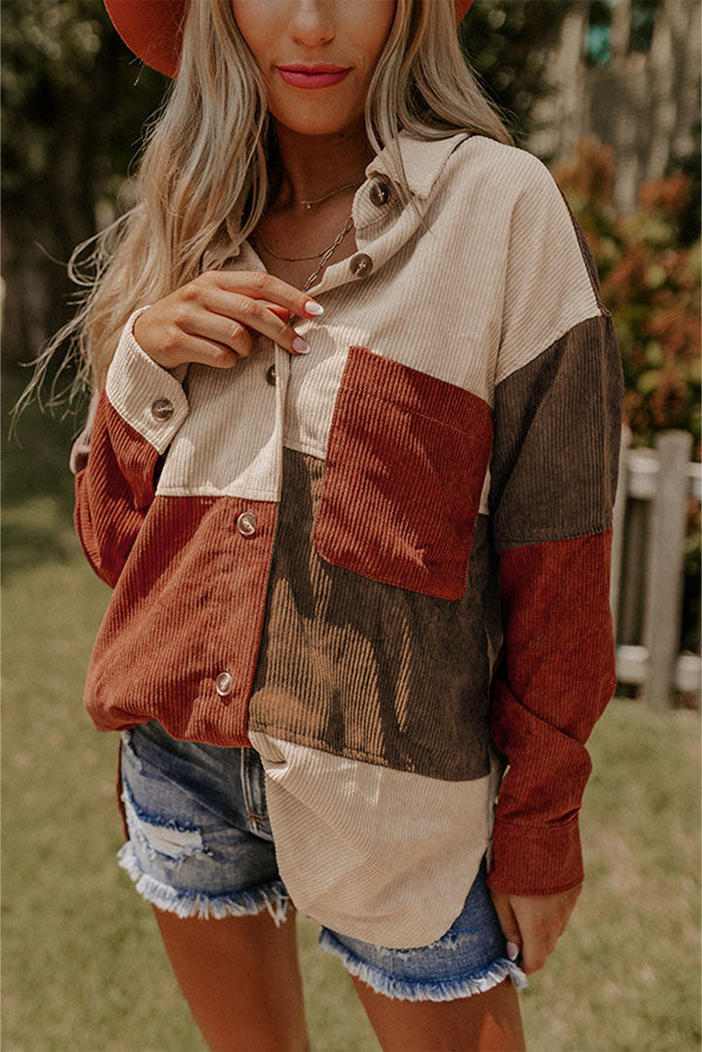 R&B | Patchwork Hemdjacke Weich und Trendy Perfekt für Entspannte Tage