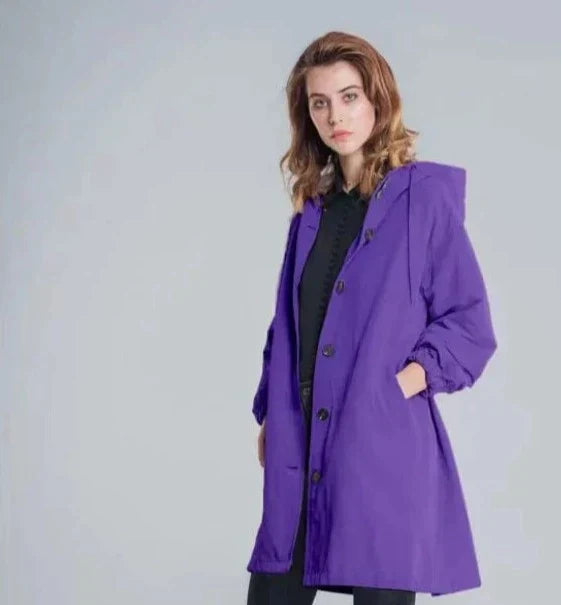 R&B | Übergroße Kapuzen Windbreaker Regenjacke