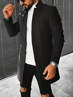 R&B | Solid Slim Fit Halb Längen Windbreaker