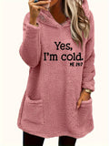 R&B | Langer Hoodie mit Print Fleece Wärme und Komfort