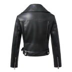 R&B | Damen Kunstleder Bikerjacke mit Gürtel