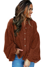 R&B | Lockere Hemd Aus Cord Polyester Stilvoll und Bequem