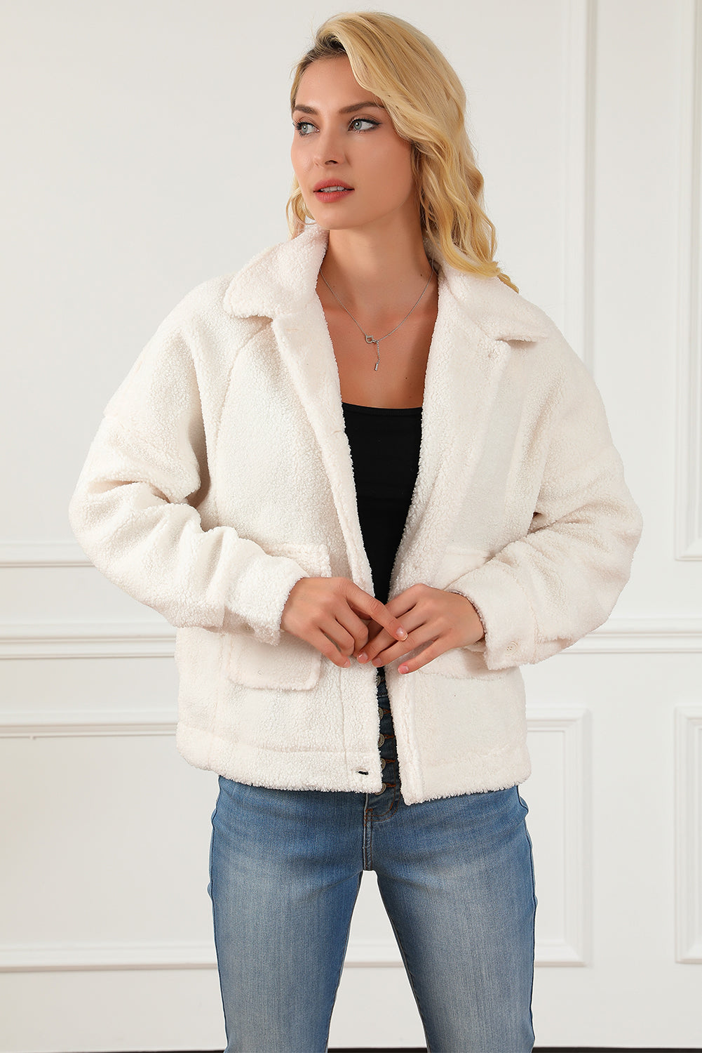 R&B | Weiche Teddyjacke mit Taschen Komfortabel und Trendy Perfekt für Den Alltag