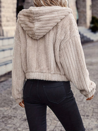 R&B | Fleecejacke Beige - Kuschelige Kurzjacke