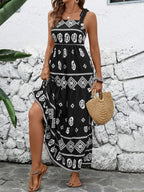 R&B | Kleid mit ethnischem Strapsdruck