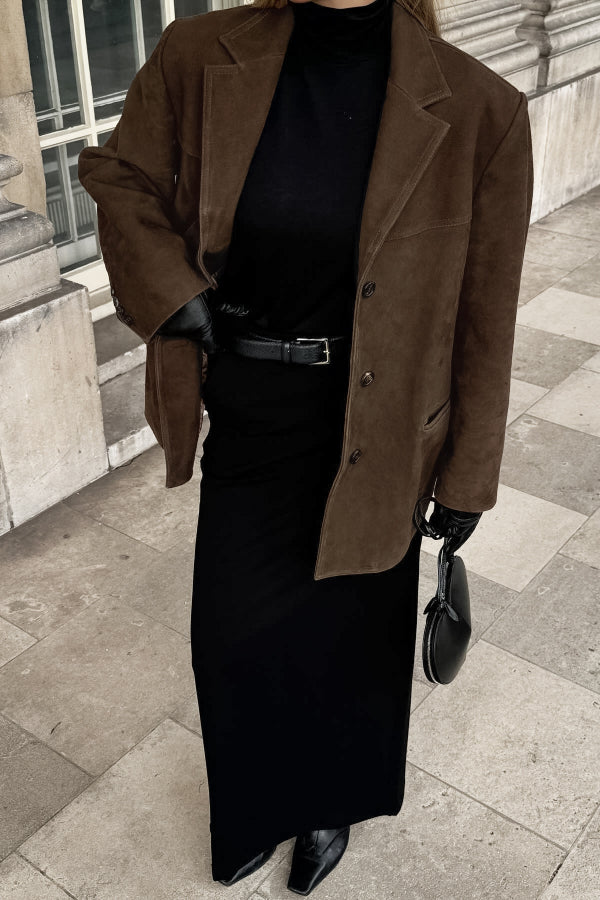 R&B | Vintage Reverslose Wildlederjacke