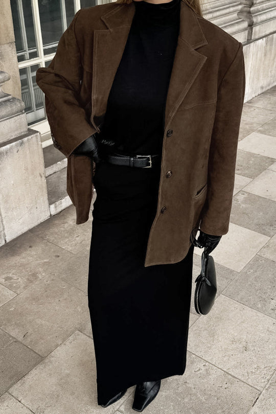 R&B | Vintage Reverslose Wildlederjacke