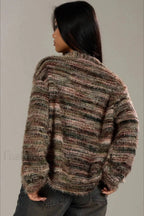 R&B | Vintage Streifen Cardigan mit V-Ausschnitt