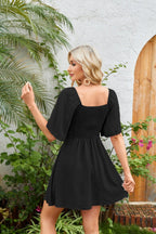 R&B | Kleid mit V-Ausschnitt und Schleife zum Schnüren