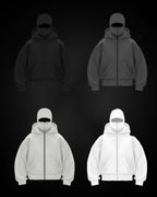 R&B | Sweatshirt Mantel mit Doppelkapuze und Reißverschluss