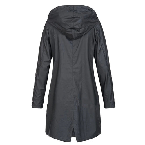 R&B | Damen Langer Herbstmantel mit Hohem Kragen & Knopfleiste