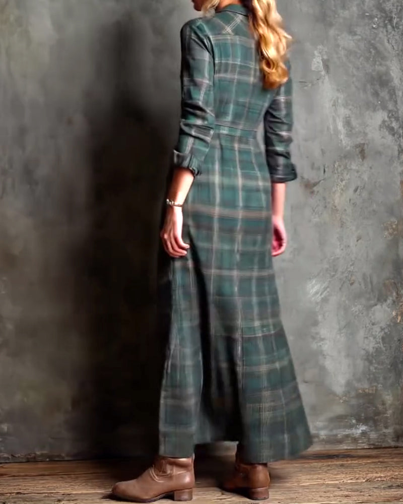 R&B | Kleid mit Revers und Karomuster