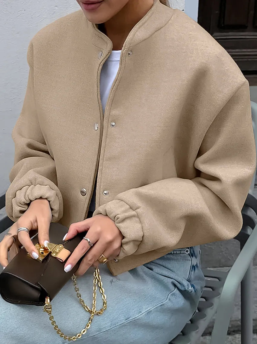 R&B | Luxuriöse Wollflugjacke - Khaki