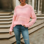 R&B | Strickpullover mit Modernen Ausschnitten Acryl Komfortabel und Stilvoll