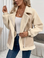 R&B | Weiche Kurze Jacke Aus Imitiertem Wildleder Modernes Design Komfort und Eleganz