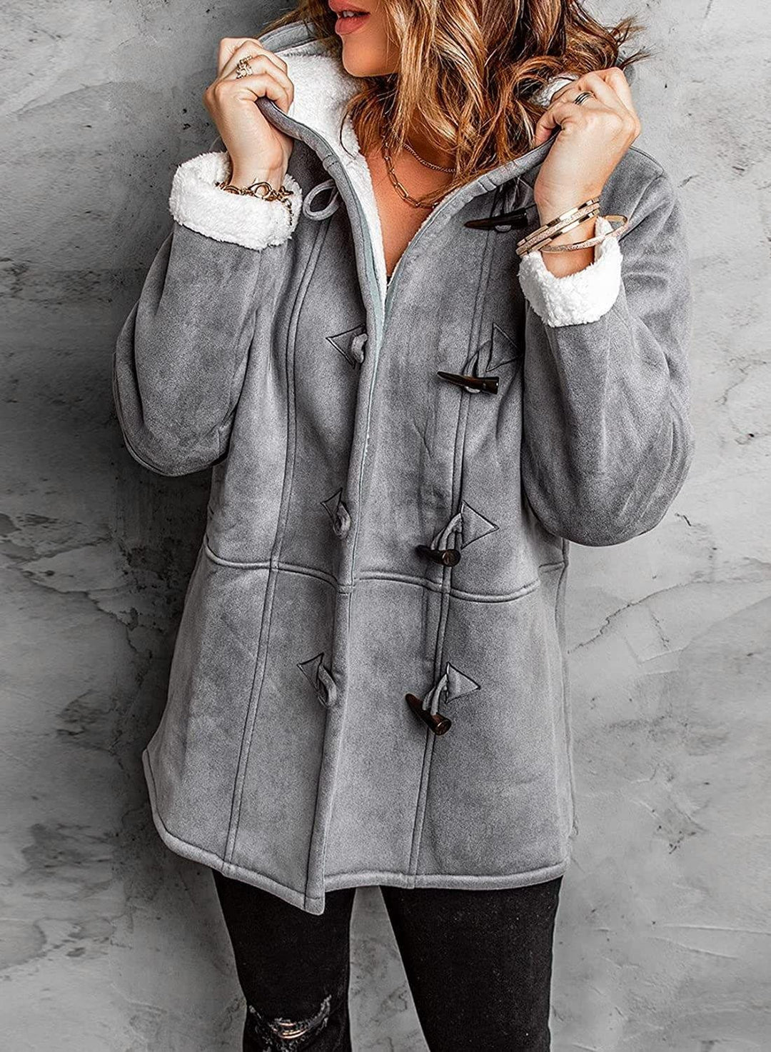 R&B | Warme & Kuschelige Fleece-Damenjacke mit Kapuze