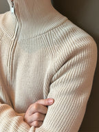 R&B | Strickjacke mit Reißverschluss und Hohem Kragen Weich und Komfortabel Acryl